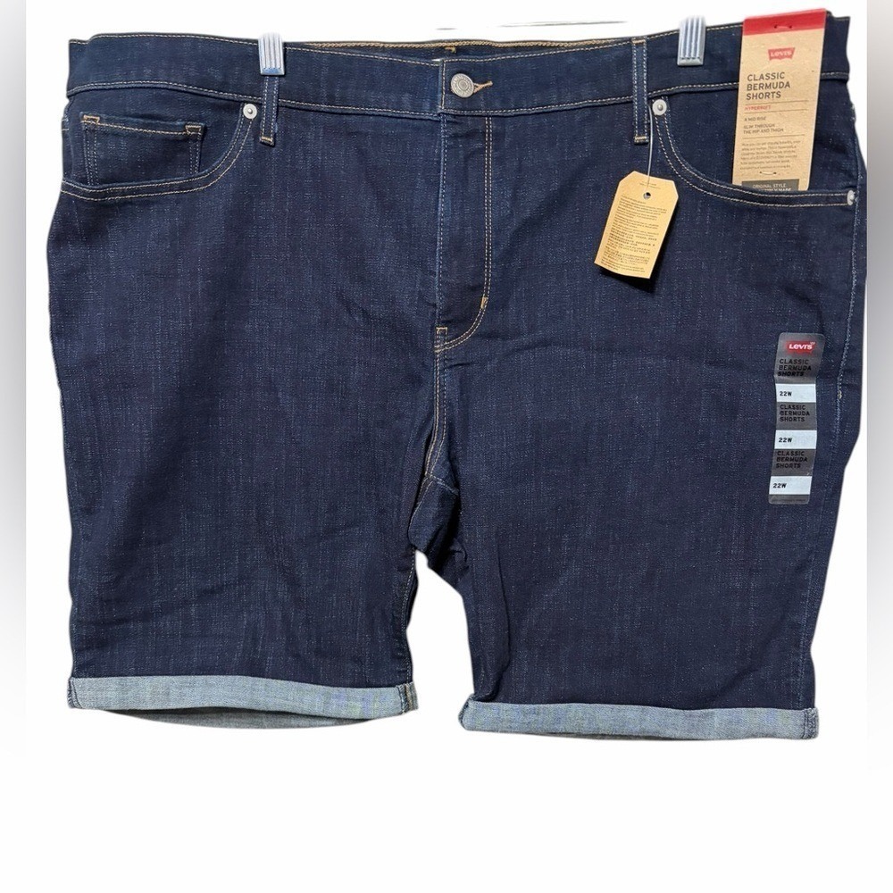 Levi's Women's Indigo Roll-Cuff Denim Shorts